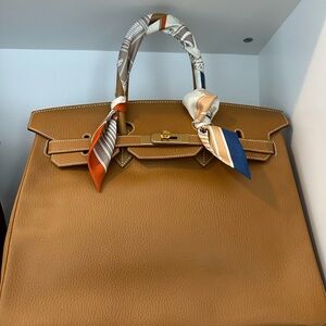 Hermes Birkin 35 Ardnees leather in gold with gold HW